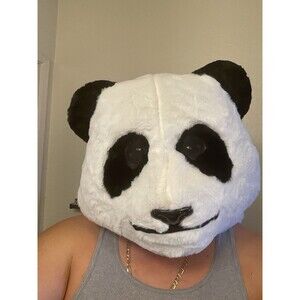 Giant Panda Head Dan Dee Plush Big Greeter Costume Mascot Cosplay Mask Cosplay H